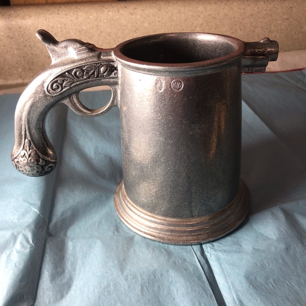 70s Pewter Stein Pistol Gun Wilton Armetale RWP